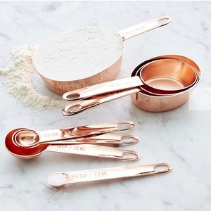William Sonoma copper nesting measuring cups and spoons